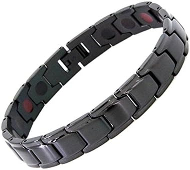 Elegant Stainless Steel Men's/Unisex Bracelet With Germanium, FIR, Anion.Therapy for Pain Relief & More