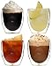 Moderna Artisan Series Double Wall 8 oz Beverage Glasses - Set of 4 Drinking Glasses