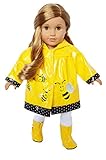 Brittany's Yellow Bumble Bee Raincoat Compatible with American Girl Dolls- 18 Inch Doll Clothes