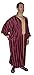 Moroccan Men Dress Caftan Handmade with Embroidery Tread Long Sleeve Burgundy