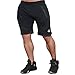 EU Men's Gym Workout Shorts Running Bodybuilding Short Jogger(Black US S/Tag L)
