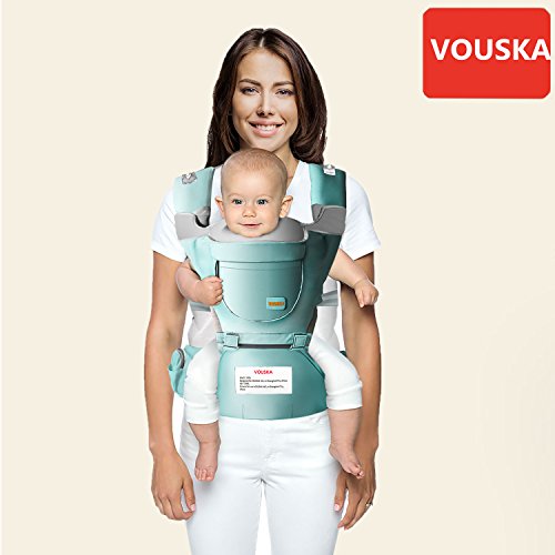 Baby Carrier,Baby Carriers Front and Back -The COMPLETE All Seasons 360 Ergonomic Baby & Child Carrier with Baby Hip Seat,8 in 1,Newborn to Toddler,2017 New Style By VOUSKA - Thumbnail 2