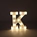 SDOUBLEM LED Marquee Letter Lights Alphabet Light Up Sign for Home Party Bar Decoration Letter K