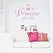 Wall Sticker, The Princess Crown Wall Decal Decor for Bedroom Nursery Home Pink