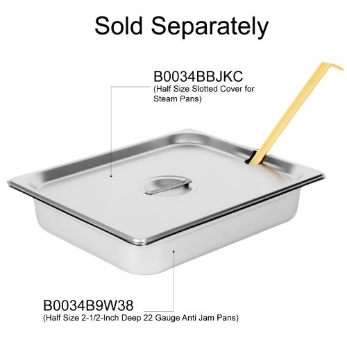 Excellante Half Size 2-1/2-Inch Deep 22 Gauge Anti Jam Pans