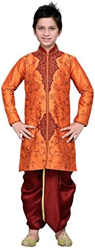 The Stylam Indian Designer Partywear Ethnic Wedding Orange Wedding Readymade Kid