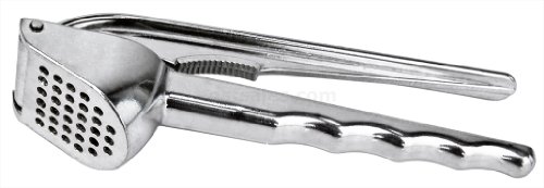 New Star Foodservice 38194 Commercial Grade Self Cleaning Cast Aluminum Garlic Press, 6.5-Inch