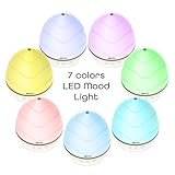 91District 300ml Ultrasonic Essential Oil Diffuser Humidifier, Electric Mini Cool Mist Aromatherapy Air Freshener - Touch Button, Whisper Quiet, Auto Shut-off, 7 Colors changing LED Light