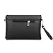 Fashion road Luxury Women's Satchel Hobo Tote Handbag Bag Purse Set, Black, 3 Piece
