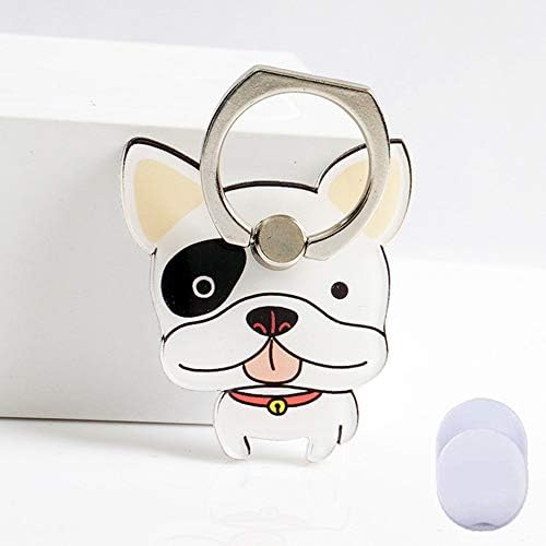 ZOEAST(TM) Phone Ring Grip Bulldog Dog Doggie Puppy Pet Universal 360° Adjustable Holder Case Stand Stent Mount Kickstand Compatible with all iPhones Samsung Galaxy Android Pad Tablet (French Bulldog)