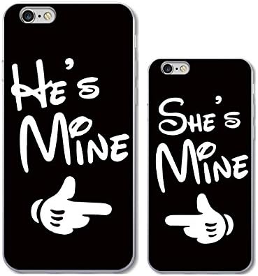 iPhone 6Plus+6 Case for Best Friend or Lover-TTOTT She's Mine He's Mine Best Friend Lovers Gift Ultra-Slim Bumper Protective Back Case for iPhone[Left for iPhone 6Plus/6S Plus Right for iPhone 6/6S]