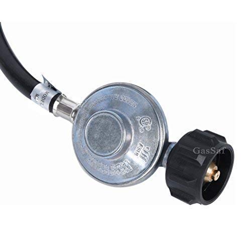 GasSaf 12ft Propane Hose with Regulator 3/8 Quick Connect Disconnect Replacement for Mr. Heater