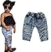 FriBabyfat Toddler Newborn Baby Boys Girls Causal Elastic Waist Destroyed Ripped Jeans Pants (0-6 Months, A)