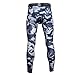 BeneU® Mens Camouflage Sports Running Basketball Compression Tight Leggings Pants(Style:Blue Camouflage Size:M)