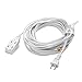 [UL Listed] Cable Matters 16 AWG 2 Prong Extra Long Extension Cord 25 ft, 13A 3-Outlet Extension Cords with Tamper Guard, 13 Amp, 1625 Watts, White
