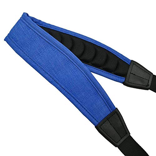 Algol - Saxophone Strap Alto Tenor Bari Soprano Sax Neck Strap Pressure Reducing Soft Padded with Metal Hook Blue