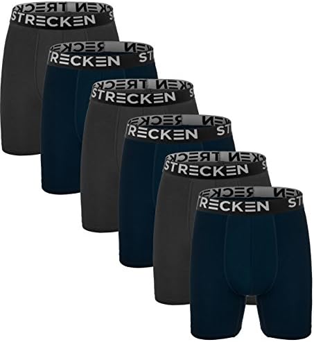 No Ride Men’s Boxer Briefs 6 Pack –Ultra Soft, Comfortable Cotton