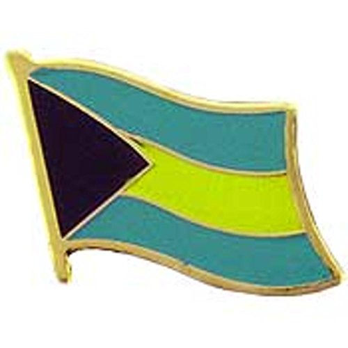 Bahamas Flag Pin 1"