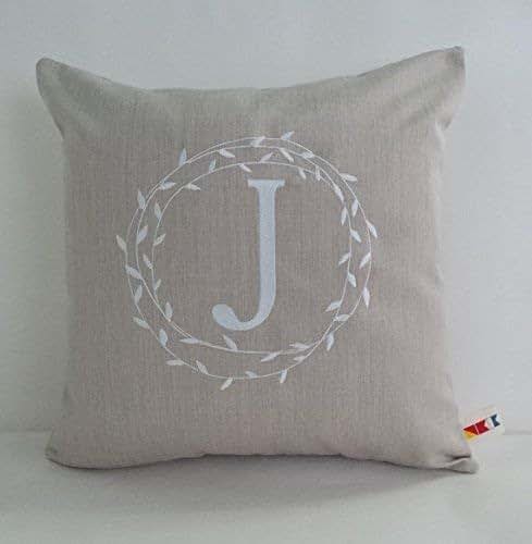 Amazon.com: MONOGRAMMED INITIAL PILLOW Cover | Sunbrella ...