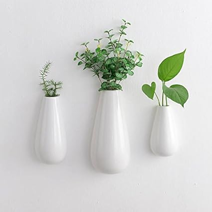 Set De 3 Piezas Florero De Ceramica De La Pared De La Lagrima