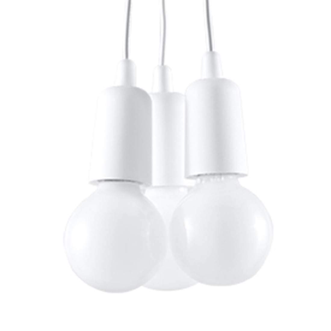 SOLLUX Pendant Lamp Diego Unique Design Without Lampshade Minimalist Lighting Minimalist Lighting LED Triple Bulb White