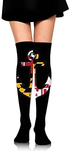 GYANG Thigh High Socks Anchors Outa Maryland Women's Over The Knee High Leg Wamers Girls Winter Warm Crochet Stockings