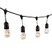 Sheoolor 48 Feet Outdoor String Lights Weatherproof Commercial Grade Outdoor Lights with 24 Hanging Sockets, Perfect for Patio Party Garden Porch Pergola Backyard Garden Cafe Lights, 28 Bulbs Included