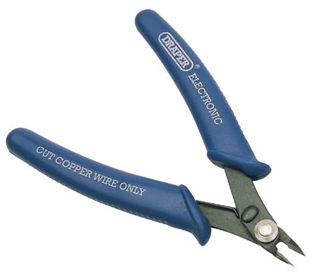 Draper 52589 Electronic Flush Cut Nipper, 130mm , Blue