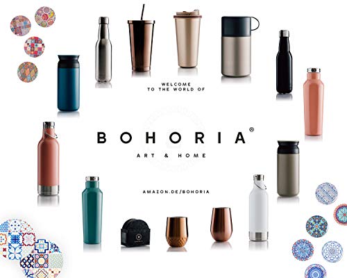 BOHORIA® Thermosflasche 900ml One Click Ãffnung Thermoflasche | Thermoskanne | Kanne für Kaffee, Tee & Wasser | Edelstahl | (Stainless Steel) – Bild 7