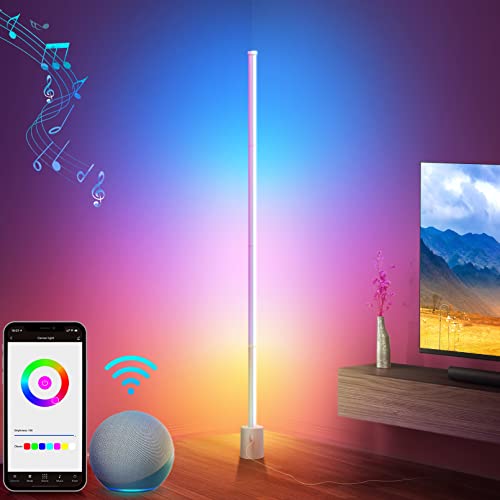 Crystal Floor Lamp, Modern Standing Lamp With Elegant Shade Black...