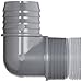 Spears 1413 Series PVC Tube Fitting, 90 Degree Elbow, Schedule 40, Gray, 1