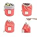 HOYOFO Drawstring Makeup Bags Travel Cosmetics Bag Brush Organizer Toiletry Kit Storage Pouch, Pink