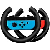 Switch Racing Wheel, Lammcou Joycon Steering Wheel Comfort Grip for Nintendo Switch Mario Kart Just Dance 2018 Odyssey Minecraft Controllers Switch -(2-Pack, Black)