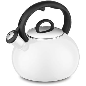 Cuisinart CTK-EOS17W Aura Enamel-on-Steel Stovetop Teakettle, White