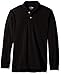 The Children's Place boys Single Long Sleeve Pique Polo, Black, Large
