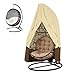 Littlegrass Hanging Chair Cover Patio Egg Swing Chair Covers Waterproof Heavy Duty Oxford Outdoor Furniture Protector 75”HX45”D, Beige