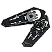 Winterial Onyx Premium Snowshoes 25 Inch Mountain Terrain Black Snow Shoes with Quick Fit Bindings Carry Bag and Adjustable Poles