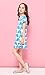 Edenpure Girl's Cute Casual Cotton Cartoon Animal Printed Short Sleeve Summer Playwear Dress(Peacock,6)