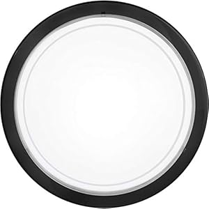 EGLO Plafondlamp Planet 1, 1-pits wandlamp, roestvrij staal, kleur: zwart, glas: wit gelakt, fitting: E27