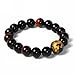 Merdia Men's Tiger Eye Stone Elastic Bead Bracelet with Loong Pattern Bead | Mens Jewelry | Loong Bracelet for Men | Mens Bracelet | Beaded Bracelet | Tiger Eye Bracelet Men | Crystal Bracelet