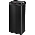 Hailo Big-Box Swing XL Waste bin | 1 x 52 liters / 13.7 gallons | Self-Closing Swing lid | Steel Sheet | Bin Liner Clamping Frame | Waste bin Kitchen Rectangular | Made in Germany | Black 0860-241