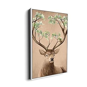 Canvas Wall Art for Living Room, Bedroom Animal Portrait Framed Canvas Prints for Home Decoration Ready to Hang - 16x24 inches