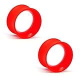 Pair of Silicone Double Flared Skin Eyelets: 4g, wearable length: 5/16