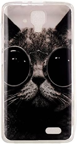 AiWei TPU Case for Lenovo A536 (5 inches) Silicone Cover Black Cat