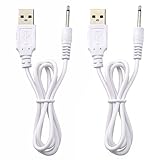 USB Adapter Cord 2.5mm Replacement DC Charging Cord for Rechargeable Wand Massagers Charger Cable
