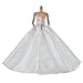 JiaUfmi 1pcs Fashion Dolls Dresses Wedding Trailing Skirt Dress Clothes White