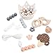 Baby Love Home Silicone Baby Teether Chewable Round Beads Ice Cream Wooden Bird Pacifier Clip Baby Teething Accessories DIY Teething Supplies Newborn Mom Gifts
