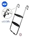 2-Step Trampoline Ladder with Safety Latch, Heavy-Duty with Wide Steps
