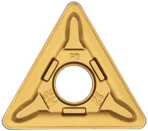 Sandvik Coromant T-Max P Carbide Turning Insert, TNMG, Triangle, MR Chipbreaker, GC2025 Grade, Multi-Layer Coating, TNMG 332-MR, 3/8" iC, 0.0315" Corner Radius (Pack of 10)