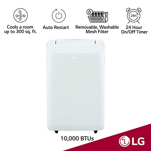 LG LP1017WSR 10,200 BTU White Portable Air Conditioner - Rooms up to 300 Sq. Ft